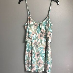 Miss Shop Floral Romper Flutter Top Size 10